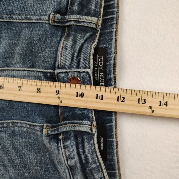 Judy Blue Jogger Denim Jeans Womens 5/27 High Waist Pocket Stretchy - Picture 11 of 11